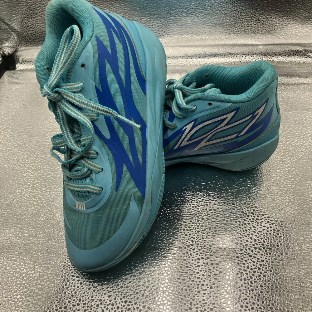Puma Melo ROTY Youth Basketball Shoes Blue US 5.5